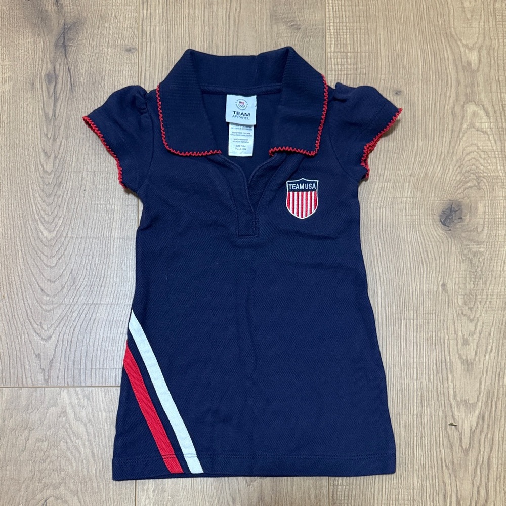 Official Team USA Polo Dress with Red Accents 18M